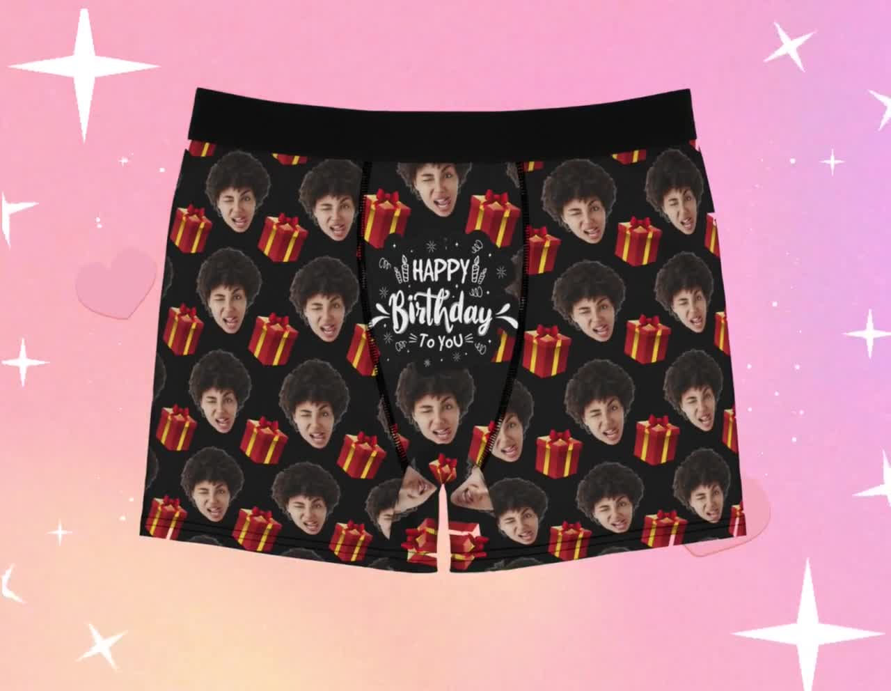 Personalized Birthday Underwear for Boyfriend or Husband, Custom