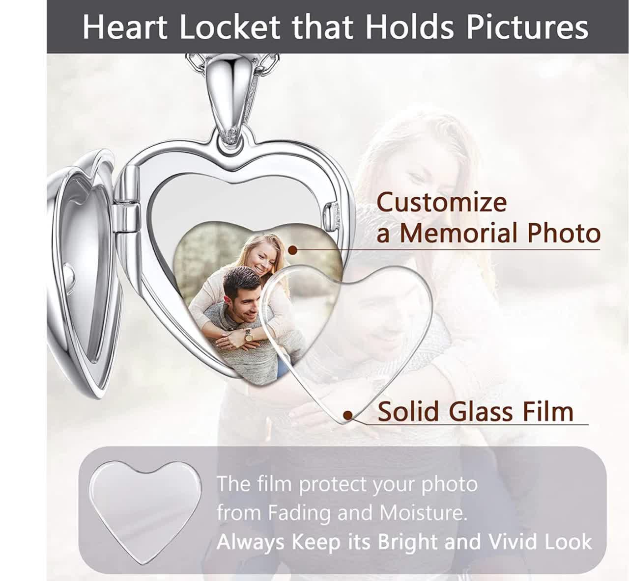 Custom Photo Heart Locket Necklace - GetNameNecklace