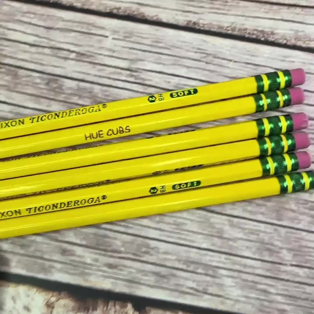 Personalized Pencils Engraved Pencils Back to School 12 Pack Pencils  Ticonderoga Pencils Student Gift 