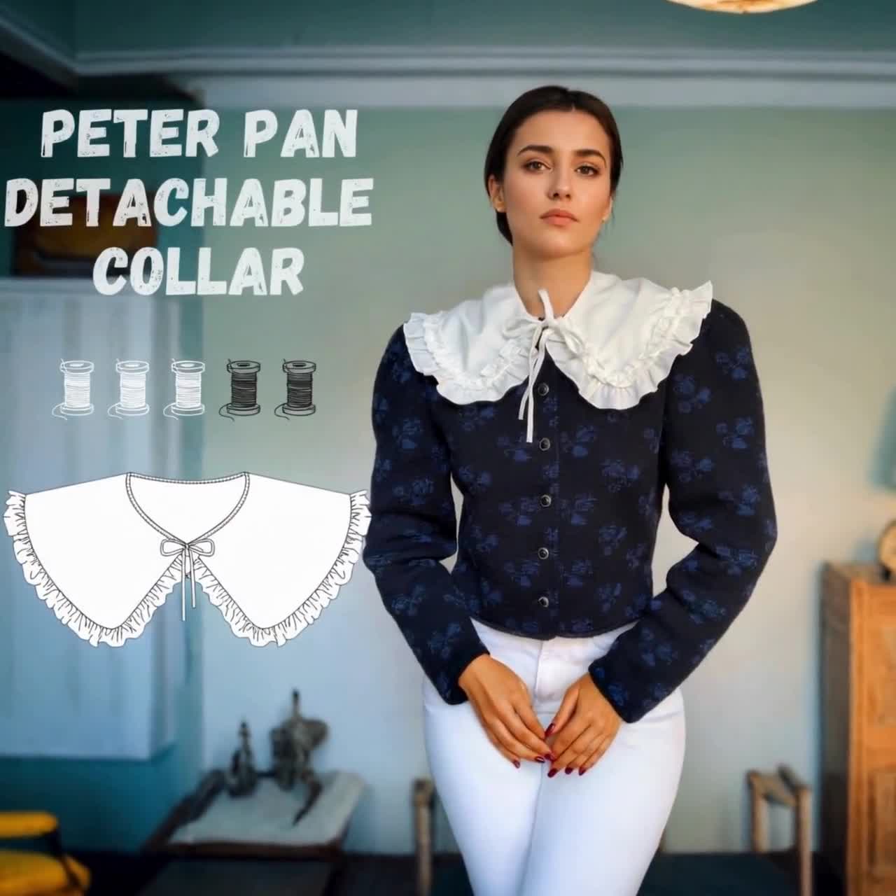 Oversized Ruffle Detachable Collar | Sewing Collar Pattern