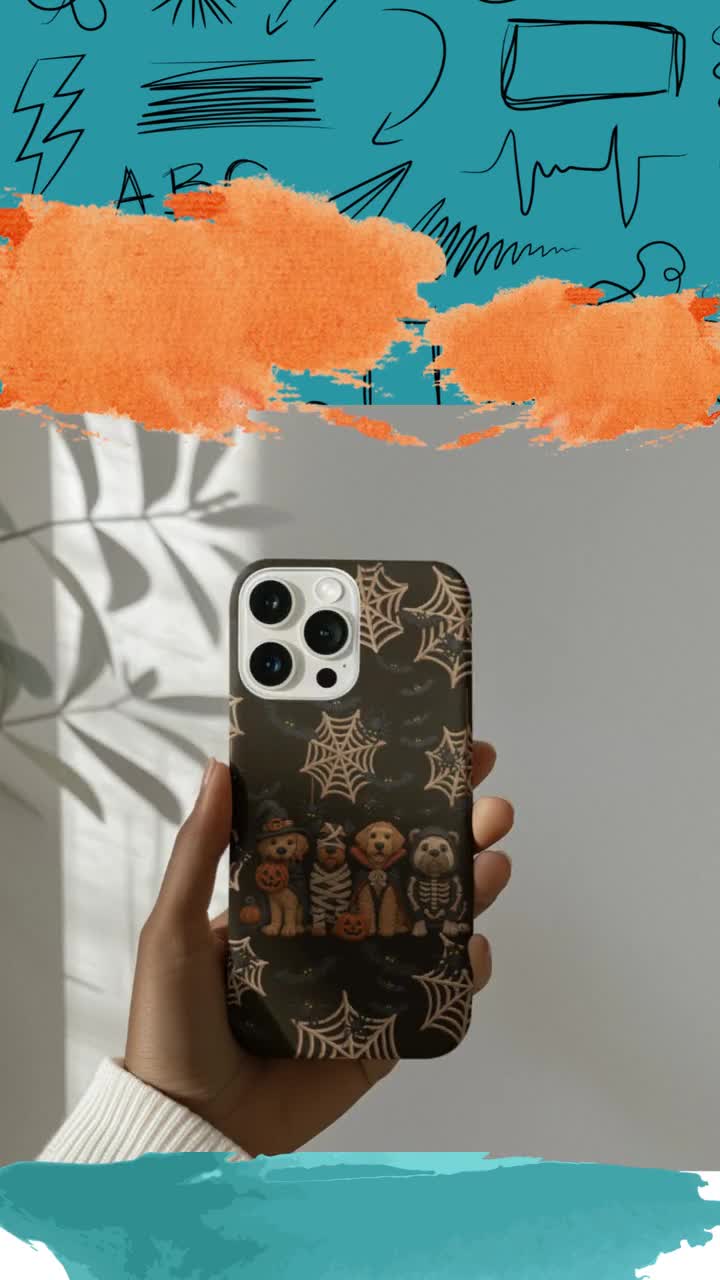 Ghost Dog Halloween iPhone Case: Spooky Puppy Dual Layer Protection video poster