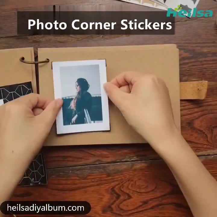  TEHAUX 10 Sheets Album Corner Stickers Photo Corner