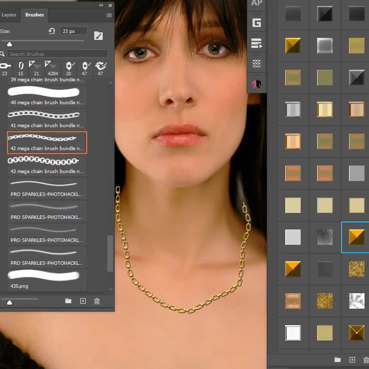 40 Chain Photoshop Brushes- Chain Photoshop Brush Pack-30