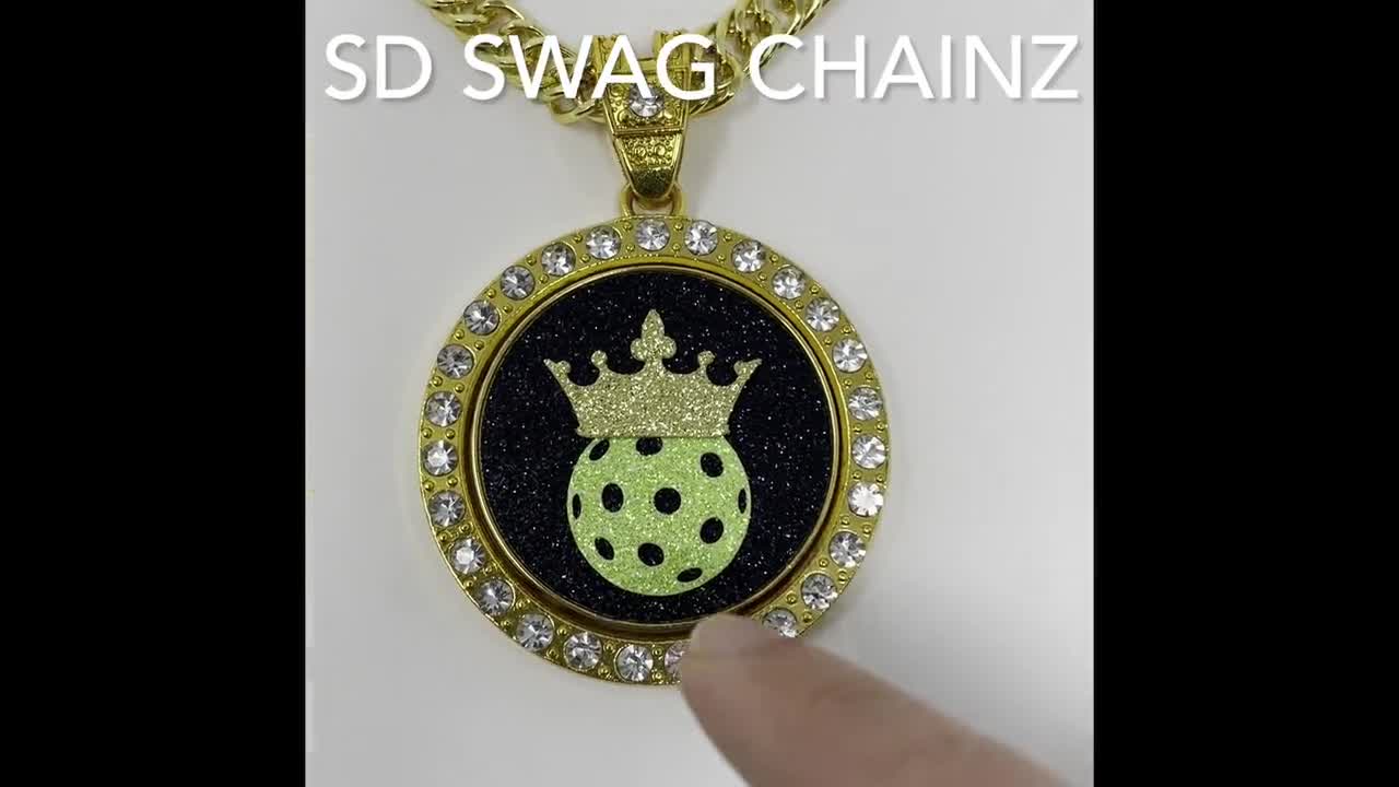 San Diego Padres Swag Chain Spinning Gold Costume Jewelry