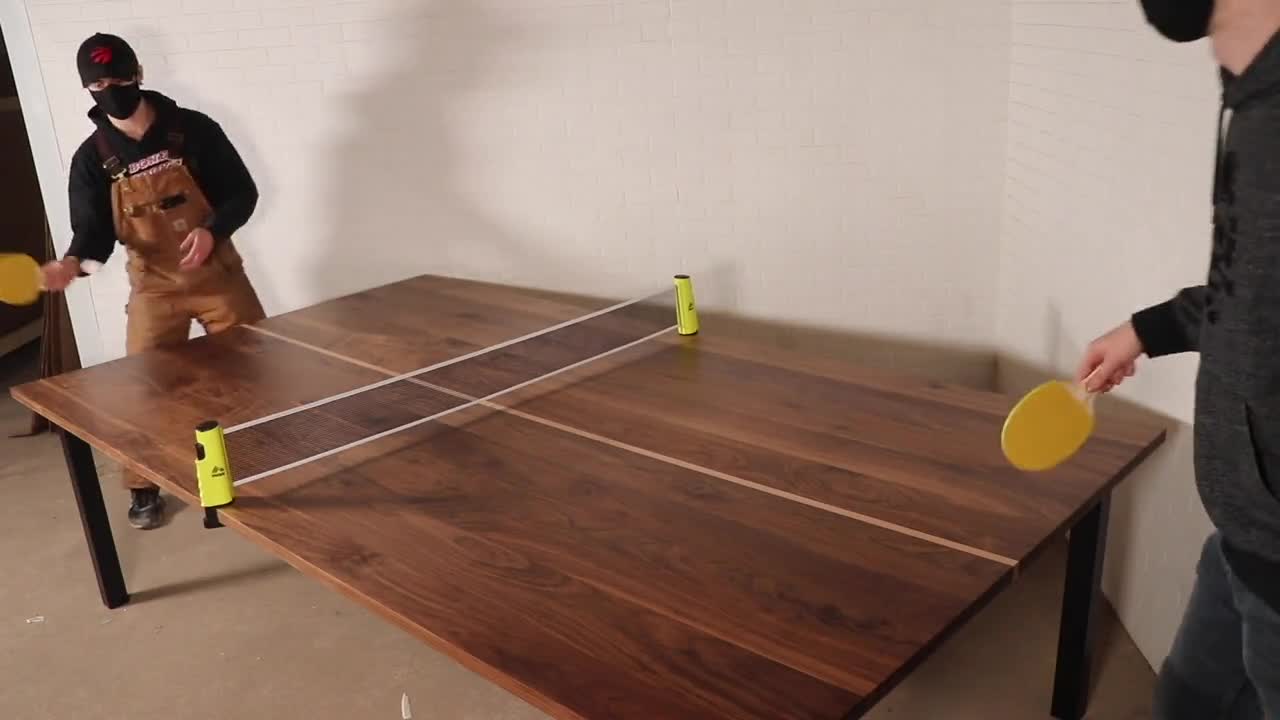 Games Room Table Walnut Ping Pong Table 2 Piece Ping Pong 