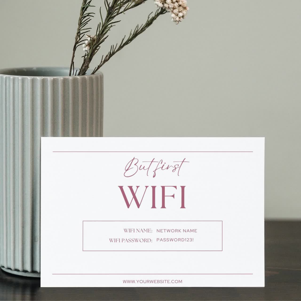 Airbnb Welcome Card Canva, VRBO Host Hello, Editable Rental Template,  Visitor Greeting Card, Customize Guest Thanks, Vacation Home, Pink - Etsy