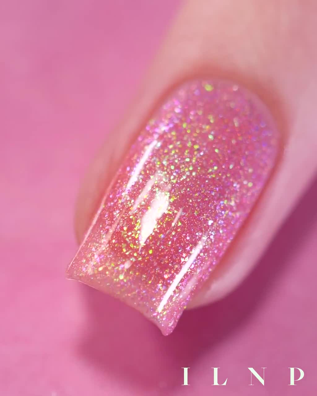 Razzle Dazzle Pink Flamingo Pink Glitter with Golden Highlights