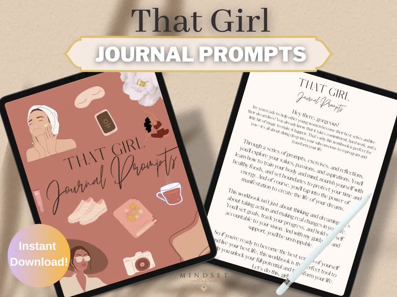 That Girl Digital Journal Prompts for Manifestation Journal Mental Health  Prompts for Personal Development Printable Journal PDF Download 