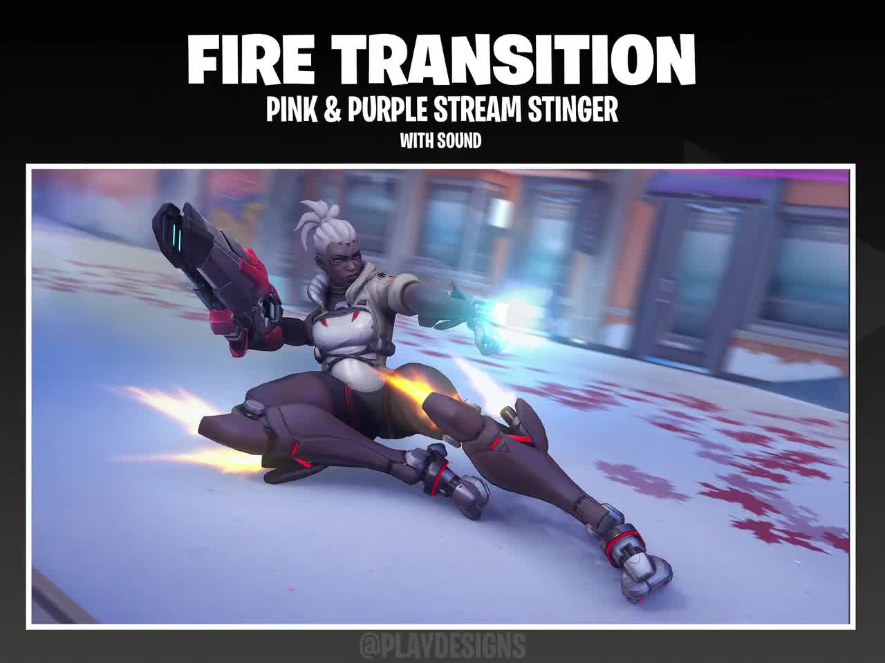 Fire Pink & Purple Cartoon Transition | Stream Transition | Stream Stinger|  Video Transitions