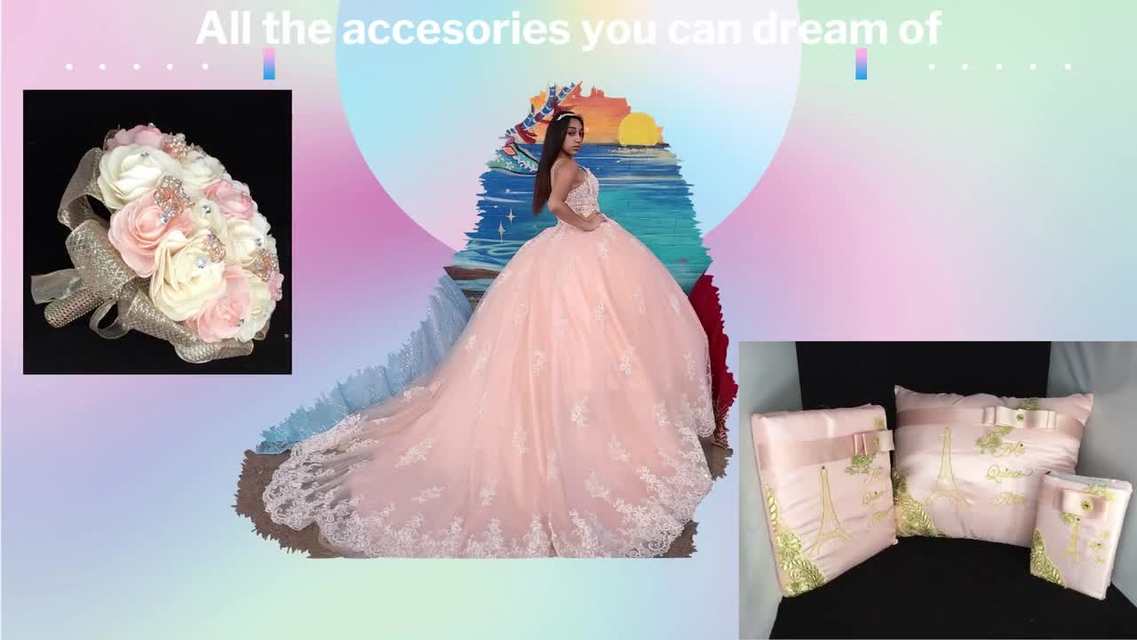 Quinceañera Pillow and Accessories/ Set De Cojines Y Accesorios -   Norway