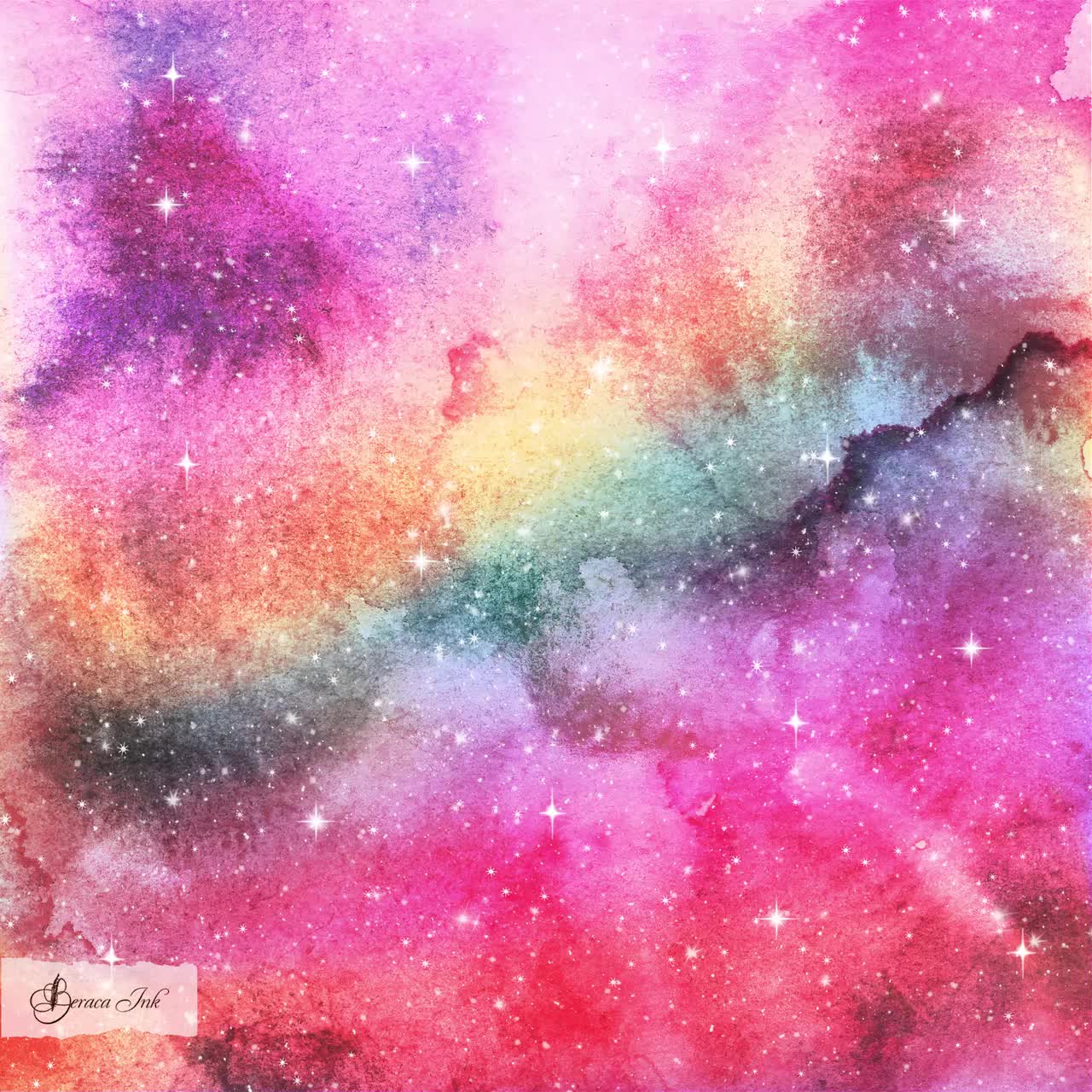 Cotton Candy Galaxy Digital Paper Pack Nebula Digital Wallpaper Space  Digital Paper Set Pink Galaxy Sublimation Backgrounds 