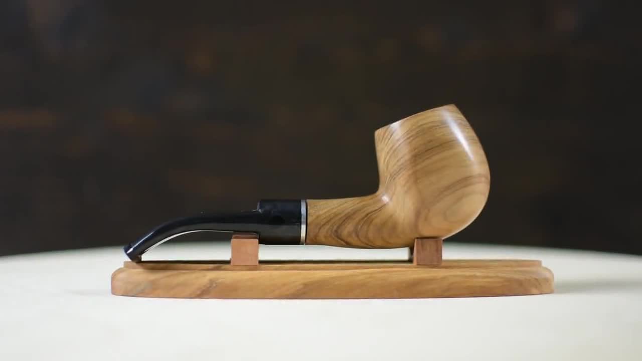 Modern Wooden Tobacco Smoking Pipe in elegant design | Handmade Olive Wood Pipe | buy Unique Wooden Pipes