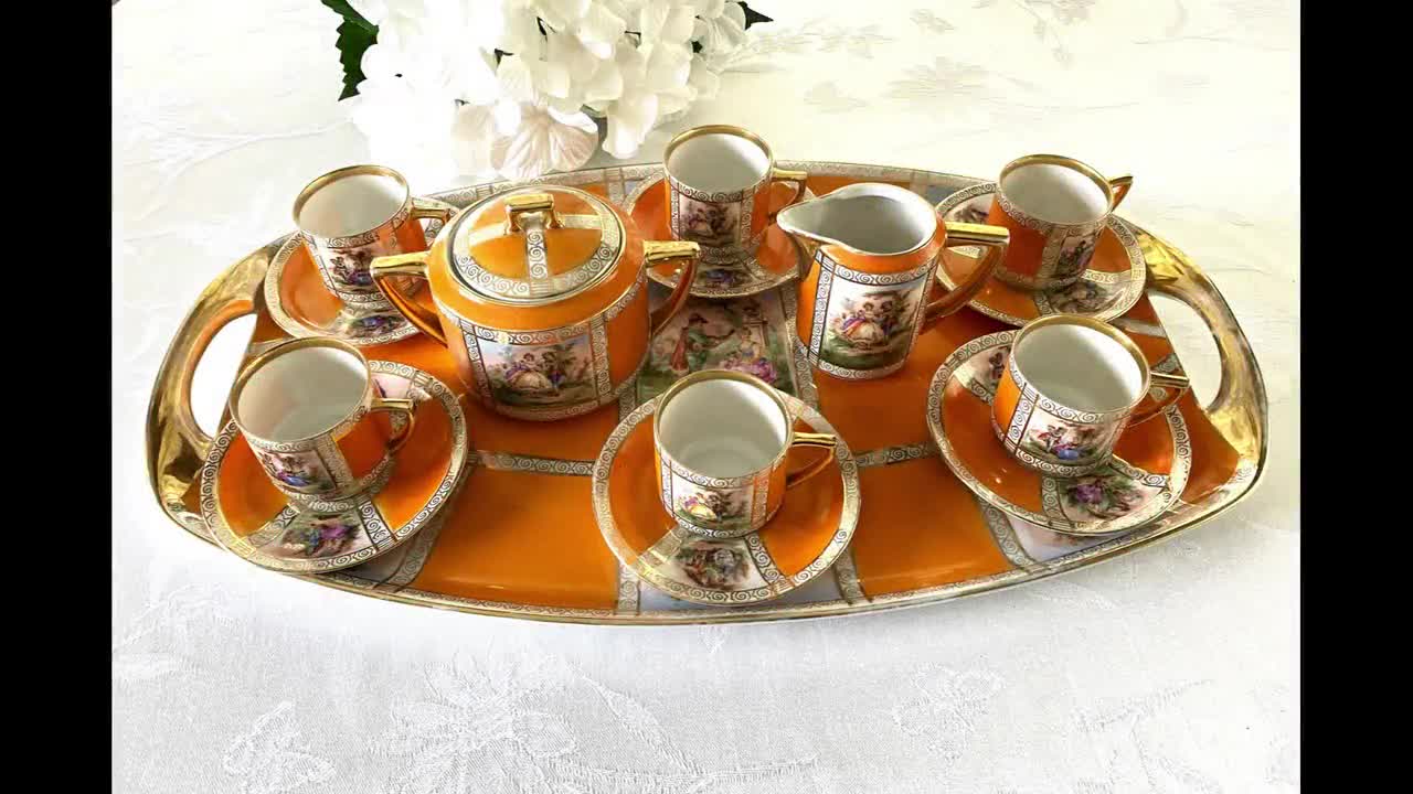 15 Pc TEASET: Demitasse/espresso -pirken Hammer, Czech, Porcelain