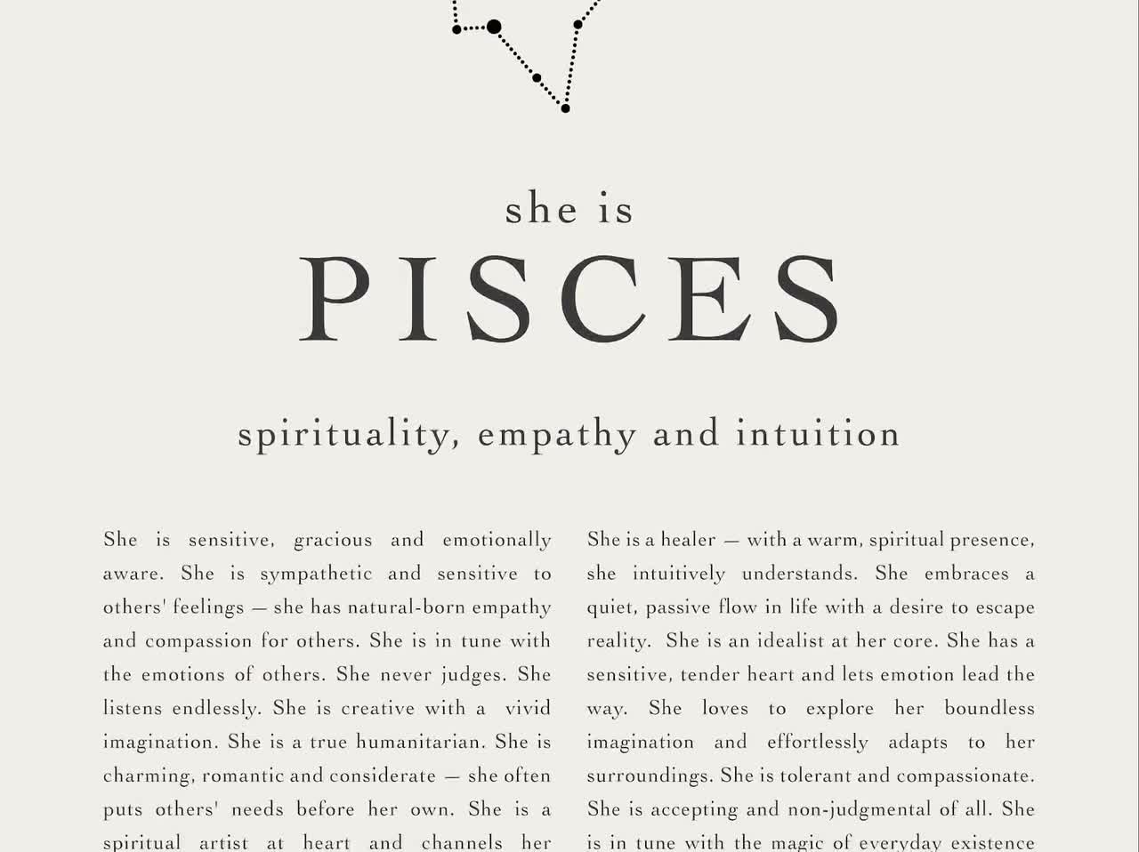 Pisces Star Sign Instant Download Print Pisces Gift Zodiac Printable Astrology Digital Download Gift Pisces Wall Art Digital