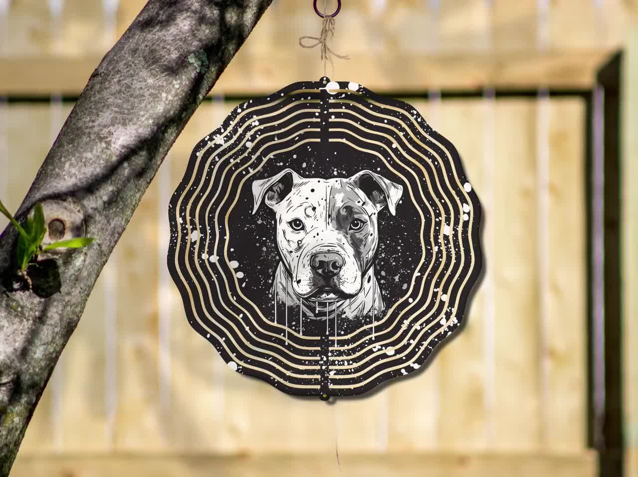 Pitbull Wind Spinner Design, Dog Wind Spinner PNG, Pitbull Mom Wind Spinner  Sublimation, Circle Wind Spinner DIY, Digital Download