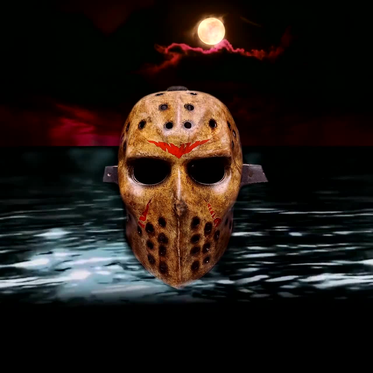 Maschera da hockey danneggiata dalla battaglia VS Maschera horror di  Halloween Cosplay V1. -  Italia