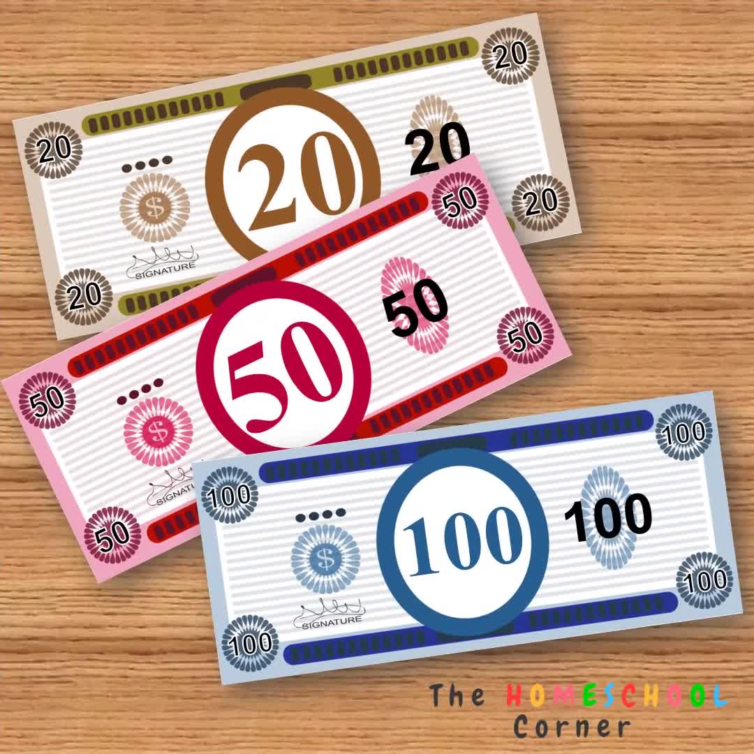 printable play money template