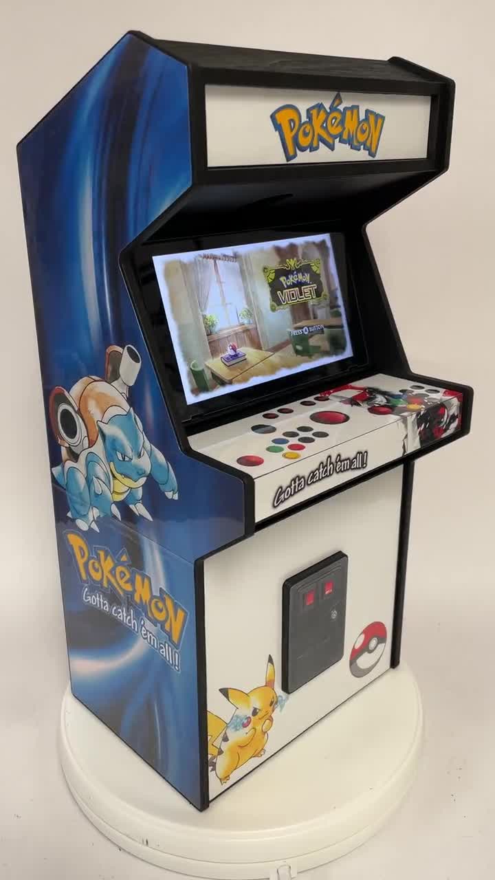 Nintendo Switch Stand Pokemon Red Blue Retro Arcade Cabinet With Storage  for Original/OLED Switch