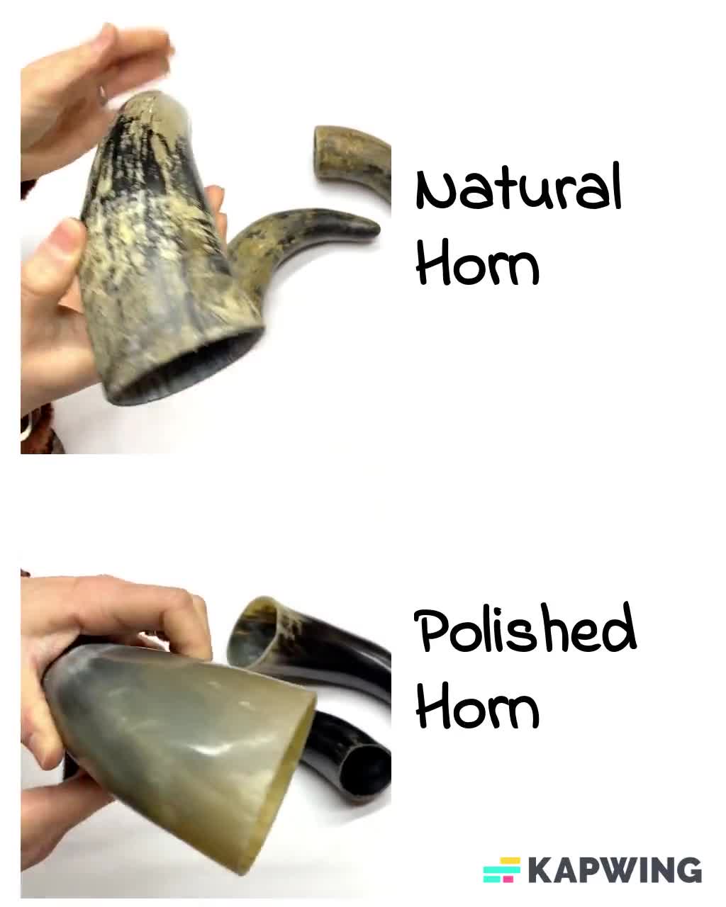 Genuine Water Buffalo Powder Horns