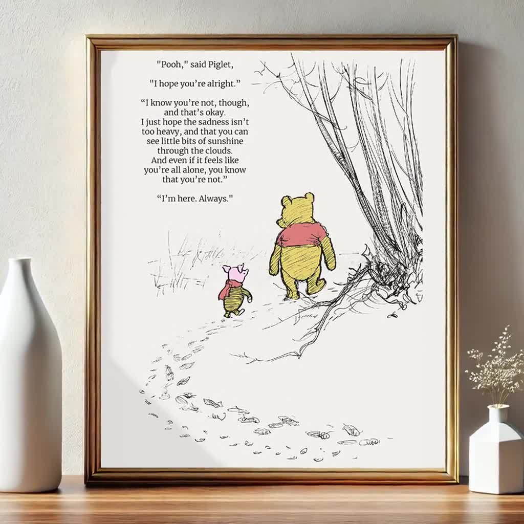 Winnie-the-pooh I Hope You're Ok Poster | Piglet and Pooh