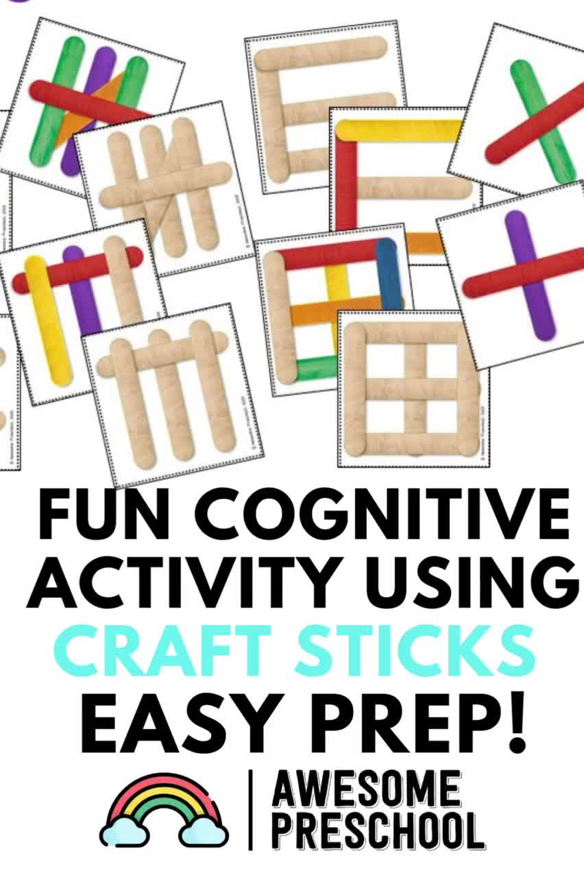 Cognitive Preschool and Kindergarten Activity Popsicle/craft