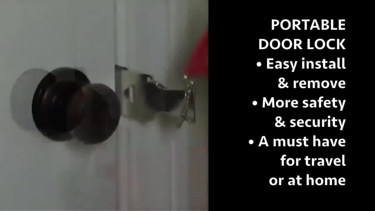  Cerradura de puerta portátil, cerradura de puerta