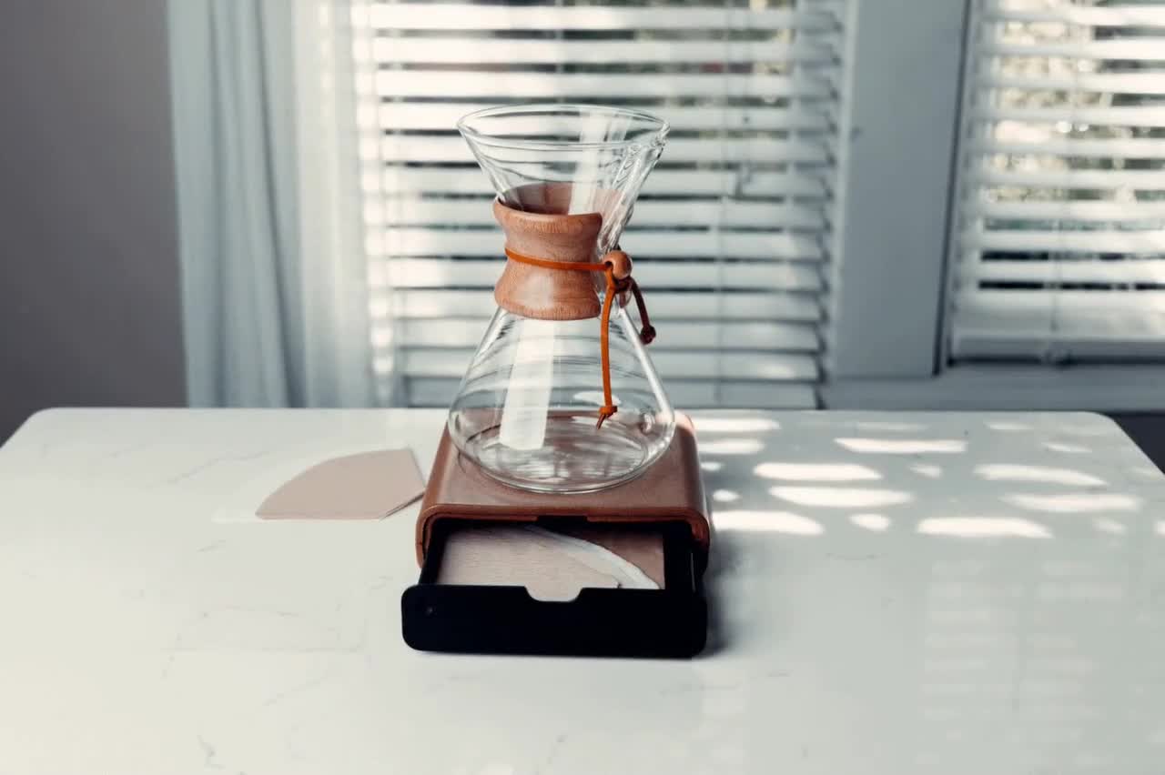 Pour Over Stand, Hand Sculpted for hand brewing v60 | Conscious Bean