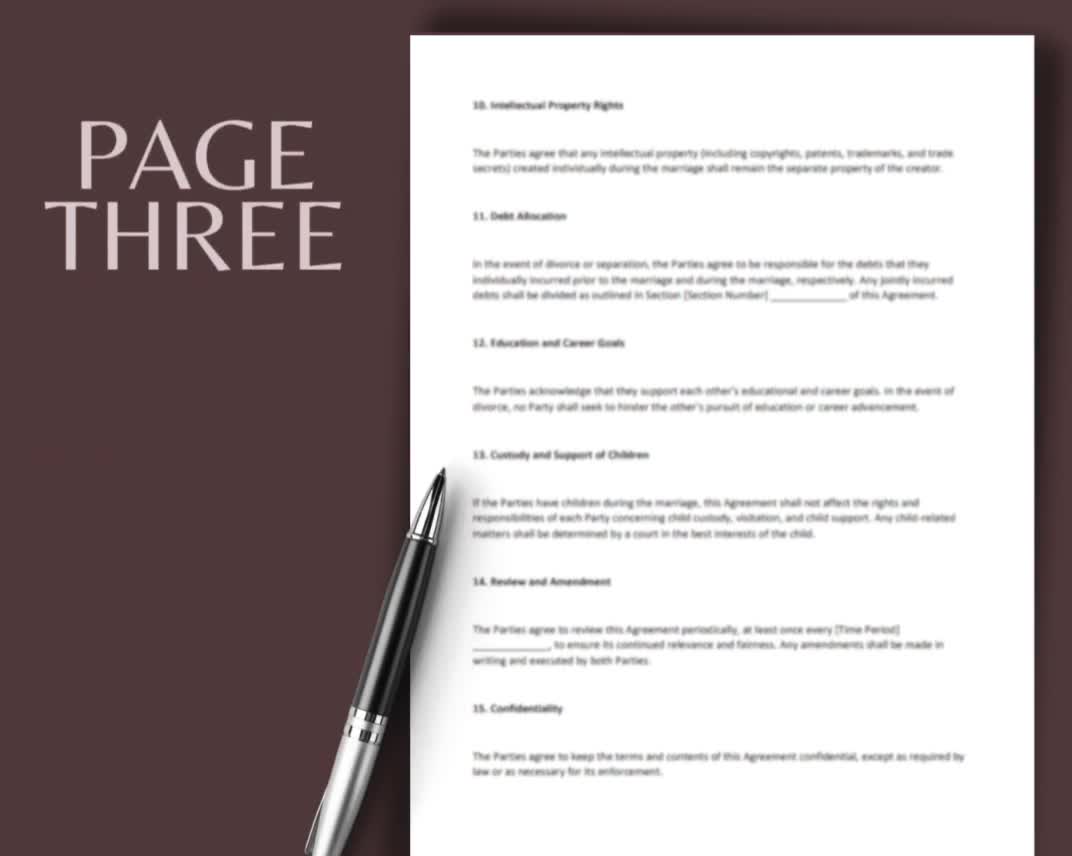 婚前契約 | 法的文書 弁護士認定 拘束力のある契約 | 法的費用を節約 すぐに印刷可能 ダウンロード 簡単に編集 video poster