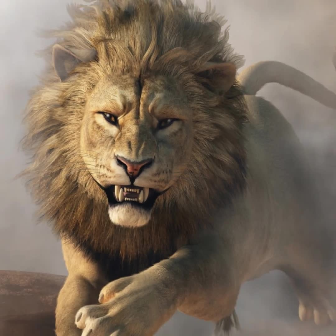 ライオンの攻撃、野生動物をテーマにしたアートプリント - Etsy 日本