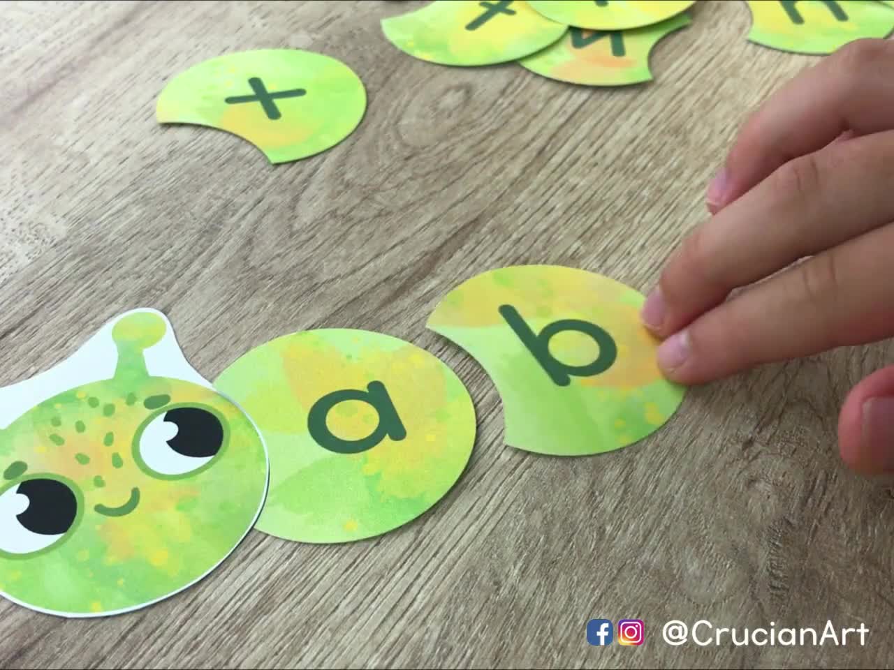 Lowercase Letter Sequencing Caterpillar - From ABCs to ACTs