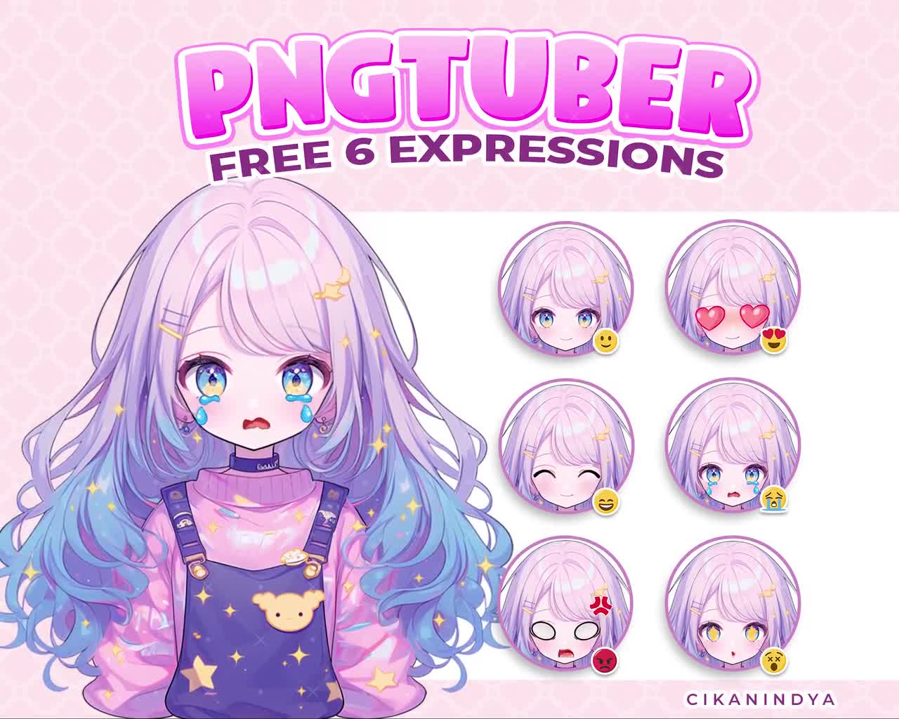 Avatar Creator Streamers Free Stream Avatars PNG Tuber Cute Long