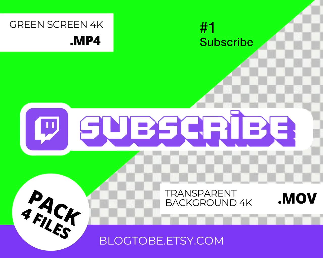 Twitch Animated Subscribe Button Animation for Twitch Video