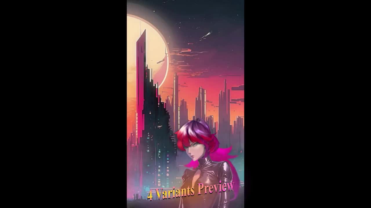 Cyberpunk Girl with Pink Hoodie Live Wallpaper - download