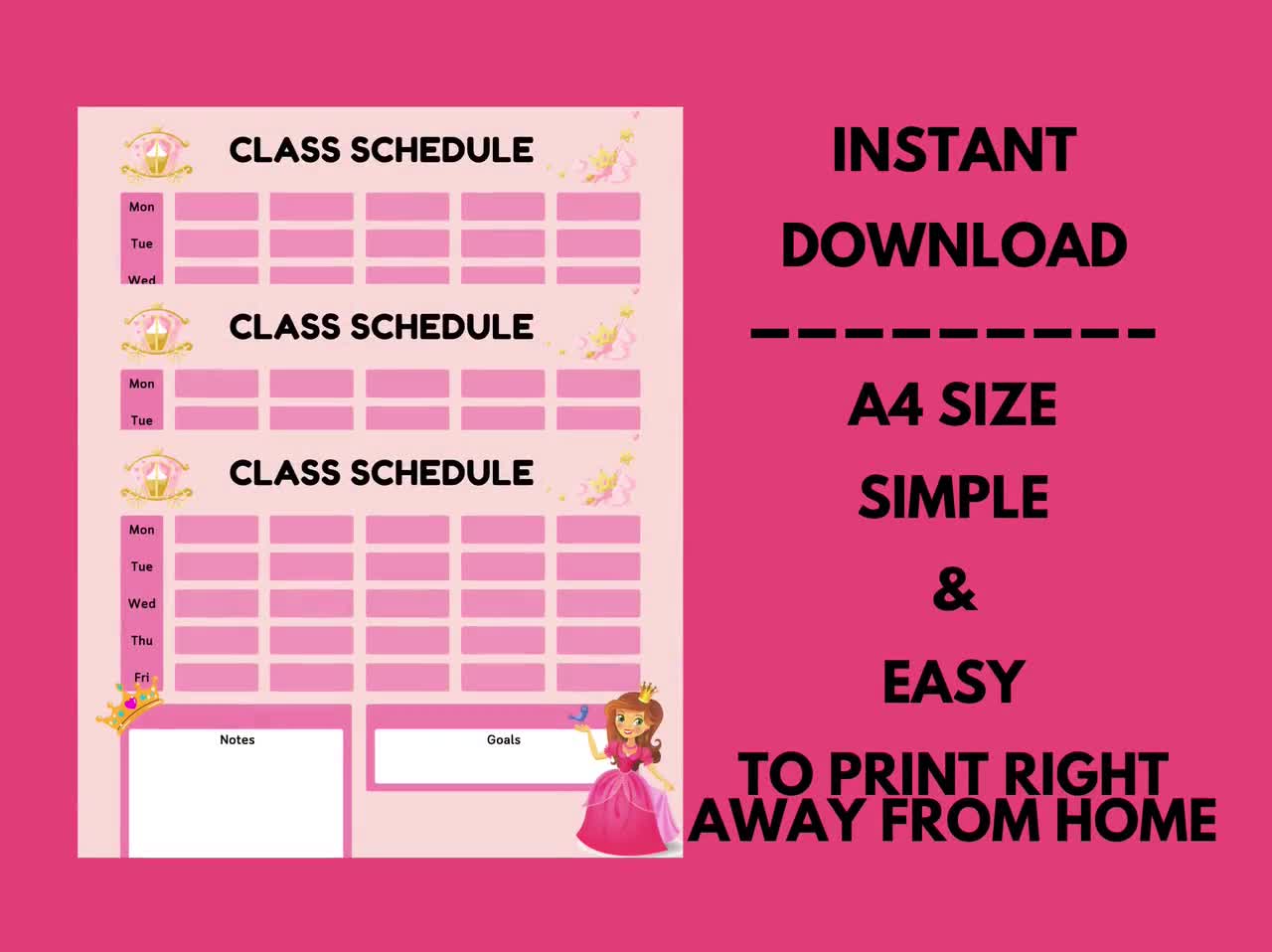 printable-class-schedule-princess-design-class-schedule-children-class-schedule-class-schedule-for-kids-class-schedule-for-little-girls-etsy