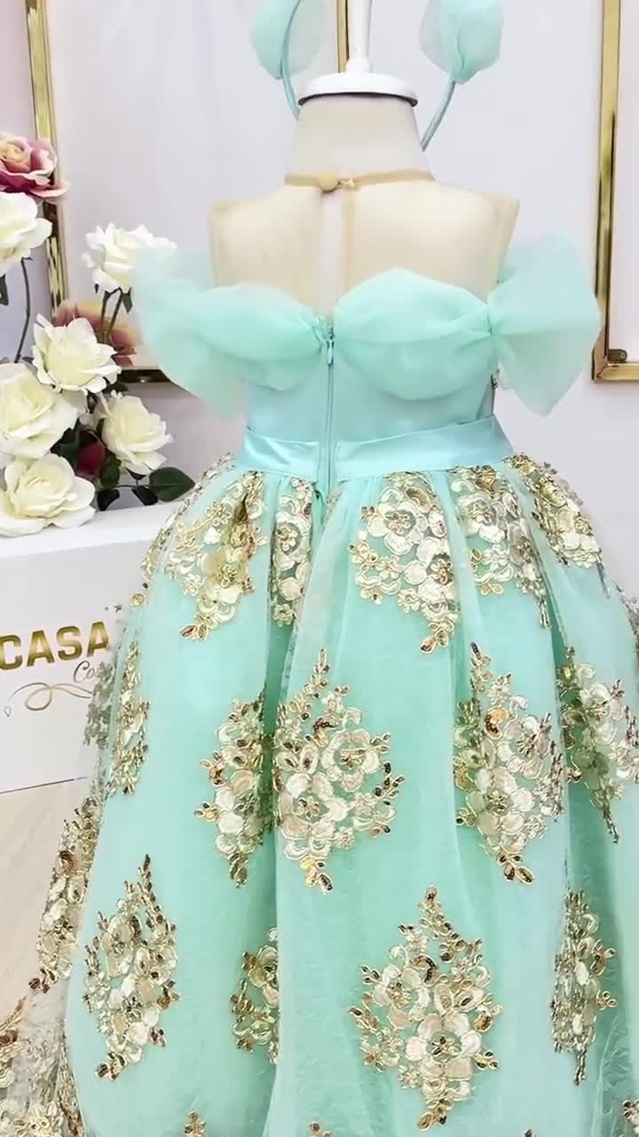 Princess Jasmine Dress | Aladdin Theme Costume | Baby Girl Dress | Princess Jasmine Costume | Ball Gown for Flower Girl Princess Jasmine Dress | Aladdin Theme Costume | Baby Girl Dress | Princess Jasmine Costume | Ball Gown for Flower Girl