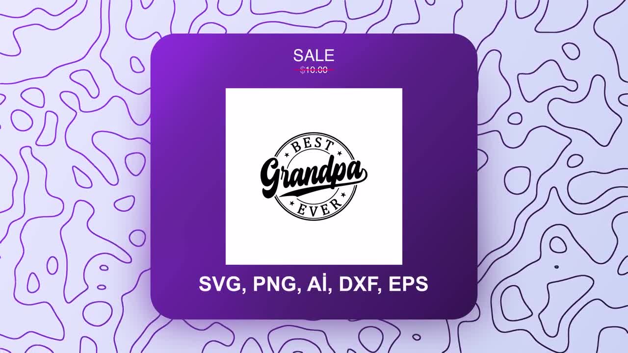 Best Grandpa Ever Svg, Fathers Day Svg Grafica di AnastasiyaArtDesign - Creative
