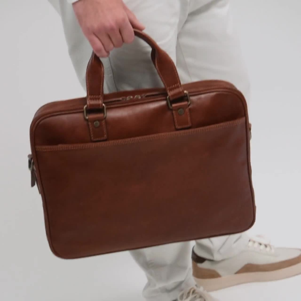 Businesstasche Aktentasche Luxus Aurelio Leder Aktentasche