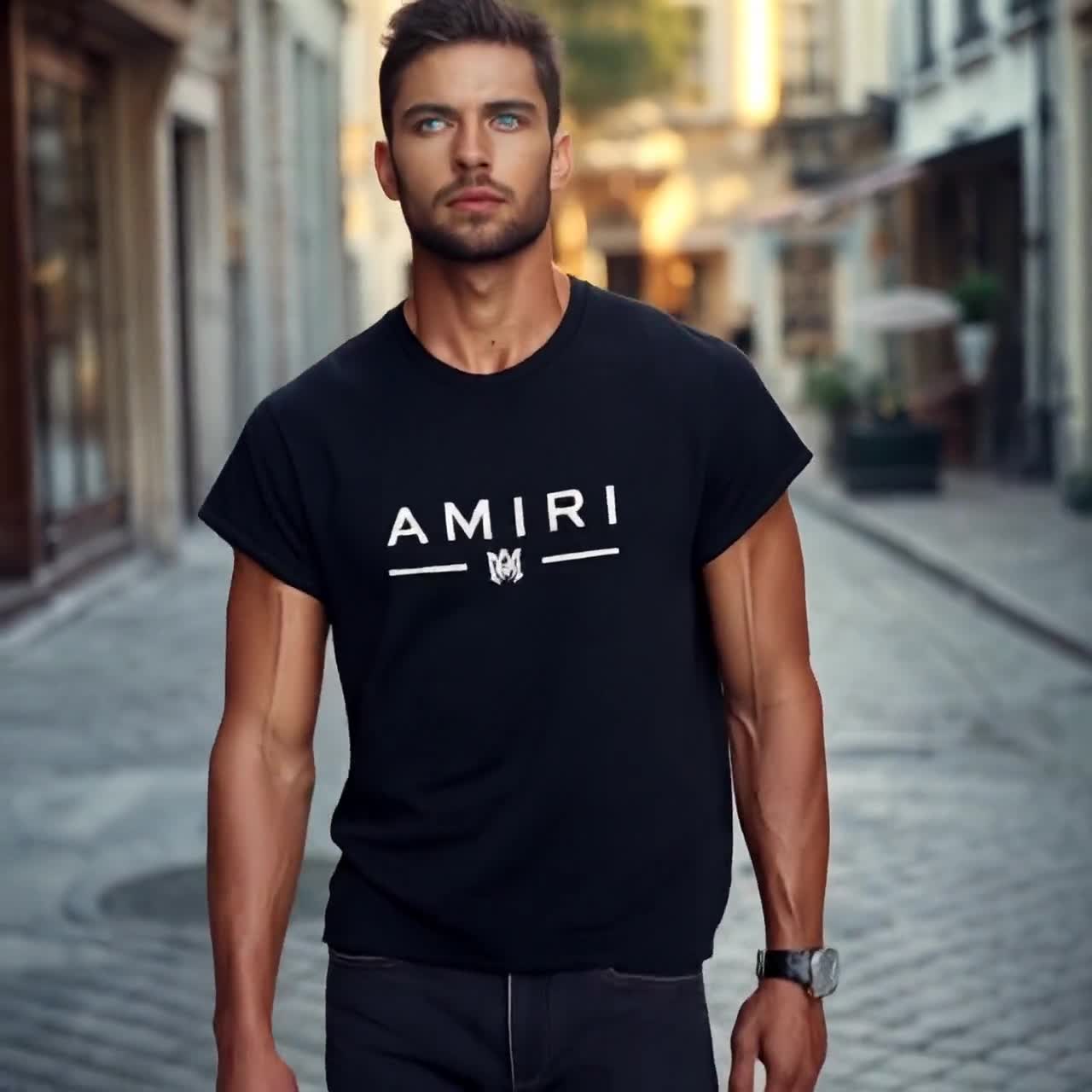 ◆Amiri◆ホープレス ロマンティック Tシャツ AMIRI ロゴ Tシャツ | ブラック | FARFETCH JP