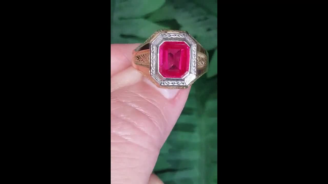 Antique Art Deco Ostby Barton Maltese Cross Ring Rare Historical