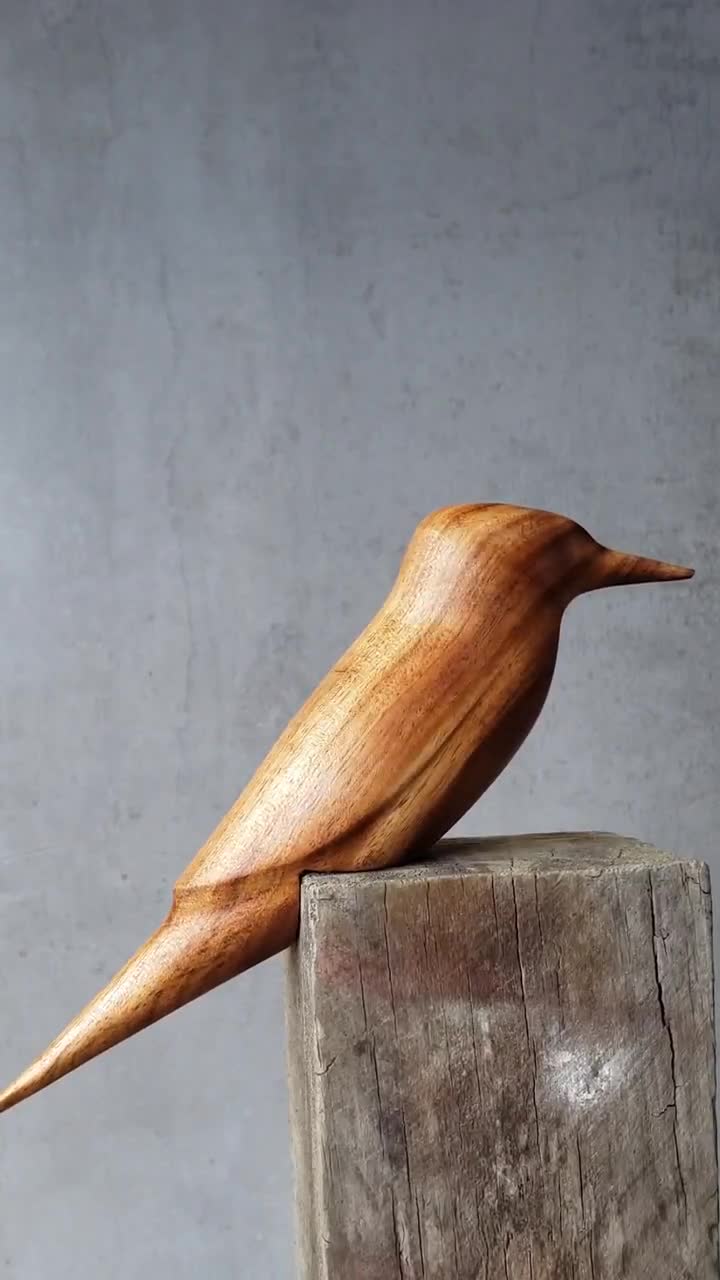 Hand-Carved Wooden Bird Figurines Feathered Collection – Wooden Islands