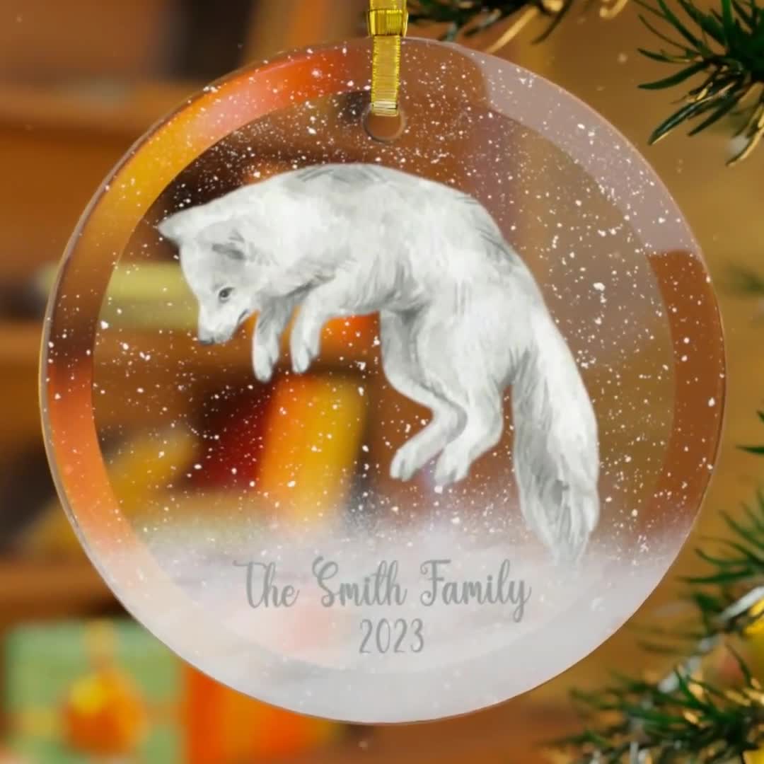 Fox Personalized Ornament White And hotsell 22k Gold