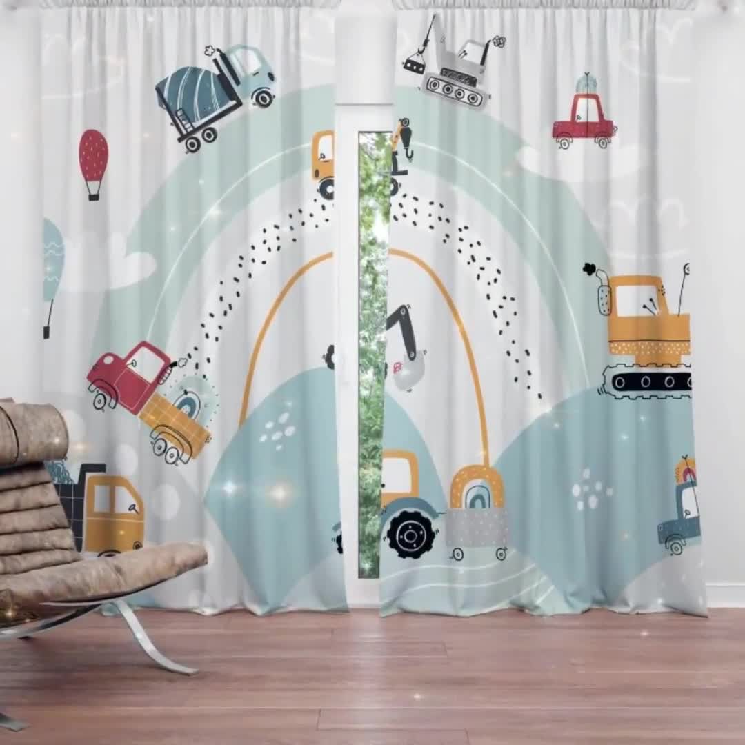 Tende per cameretta per bambina con arcobaleno e stelle in stile boho, tende per cameretta, tende per finestre - Italia