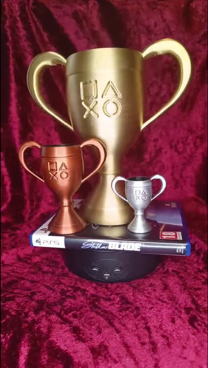 Miniature Playstation Trophies - THREE Sizes - Bronze, Silver