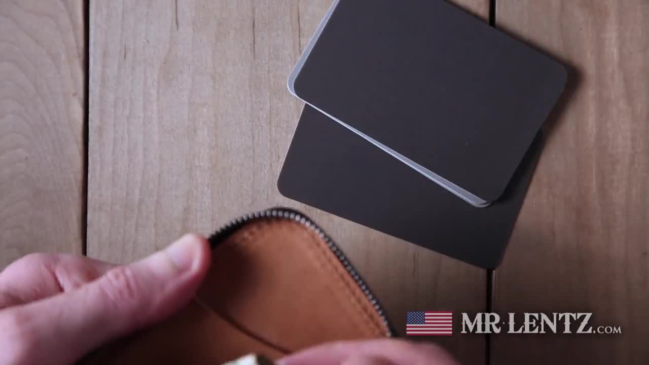 Handmade Leather Zip Wallet, Card Wallet With Zipper, Full Grain