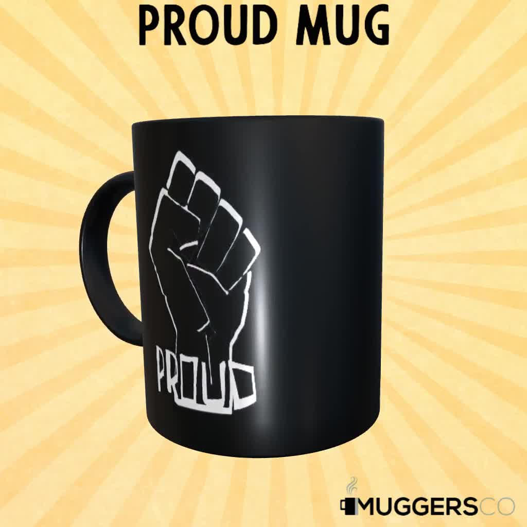 Civil rights Human rights Black Fist Raised fist Proud Coffee mug