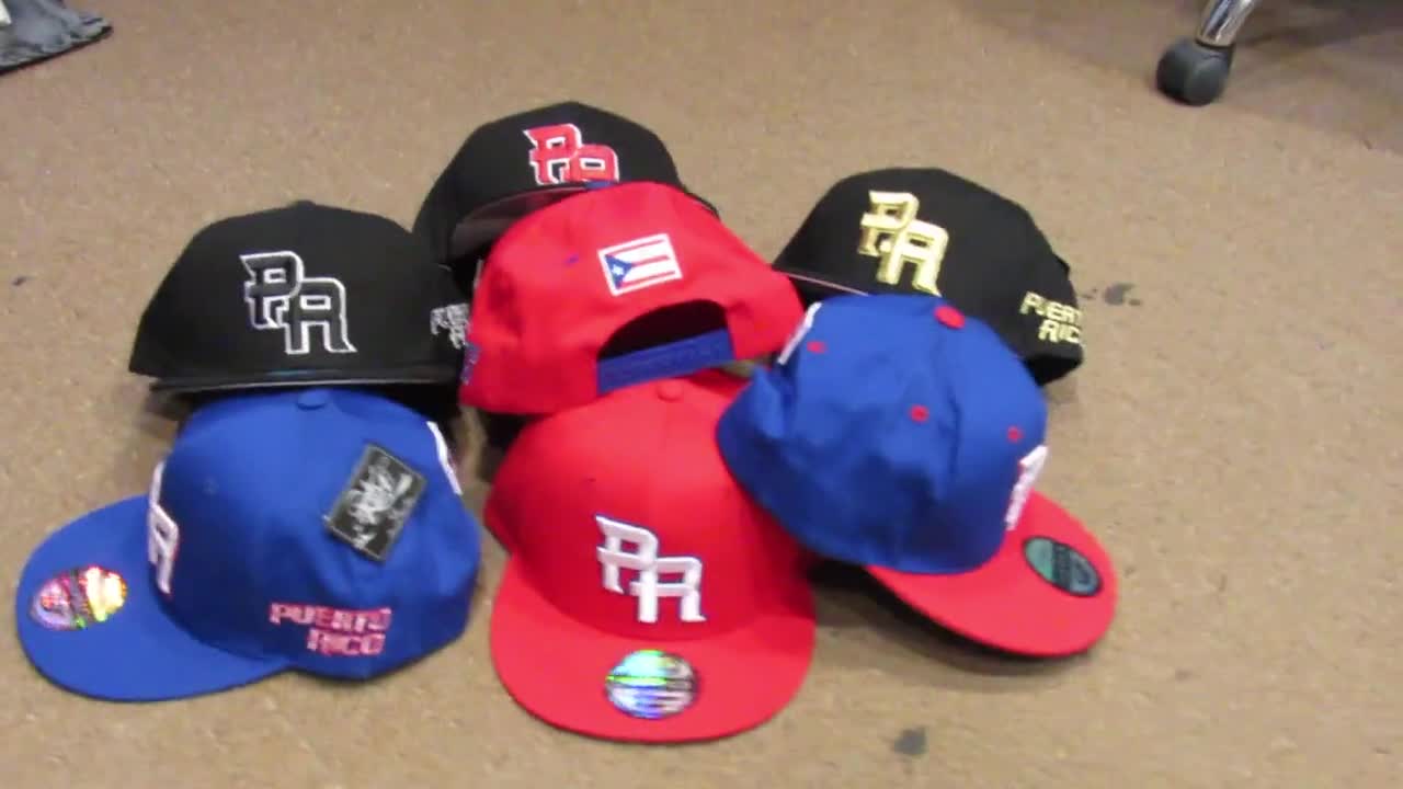 Puerto Rico Flag 3D Embroidered Snapback Cap - Flat Bill, Adjustable, One Size Fits Most