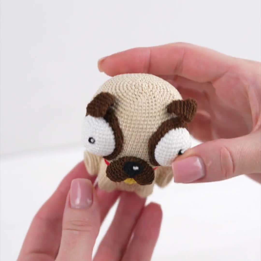 仲良しパグちゃん編みぐるみ。 Crochet» Pug crocheting ~ ♡ Crocheting clothespins ♪ How