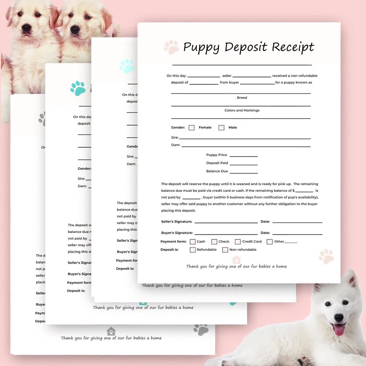 puppy-deposit-receipt-dog-breeder-forms-best-selling-puppy-deposit-receipts-fillable-printable-pdf-d001-etsy for Free Printable Puppy Puppy Deposit Contract Puppy Deposit Receipt, Dog Breeder Forms, Best Selling Puppy Deposit Receipts - Fillable Printable PDF D001 - Etsy for Free Printable Puppy Puppy Deposit Contract