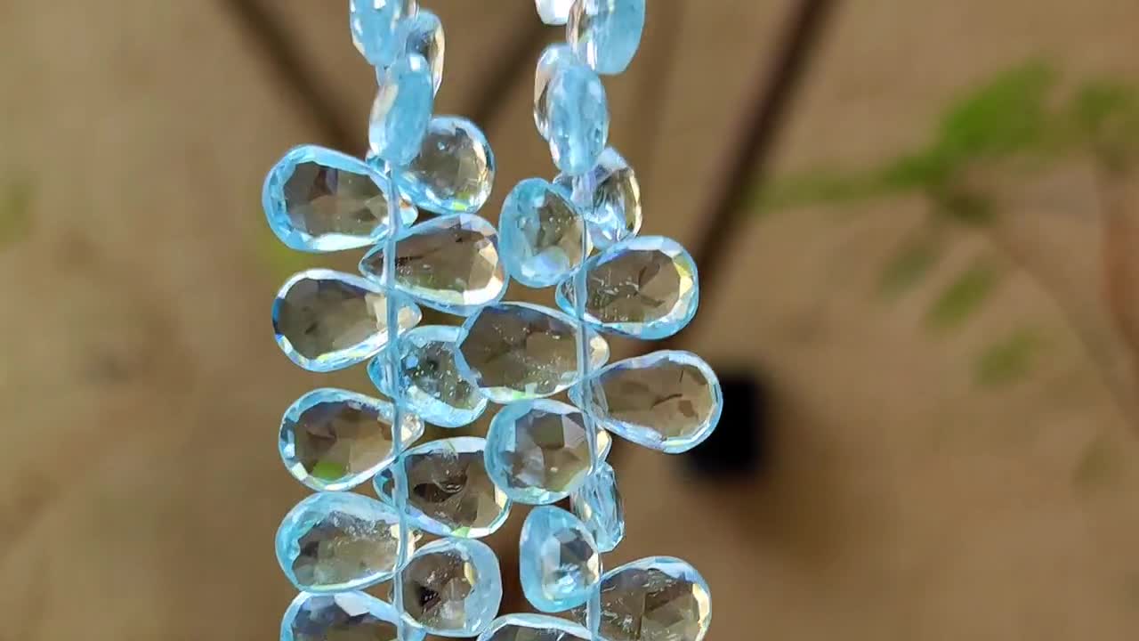 Calcite bleue - Pendentif en pierre percée - N°5949.1