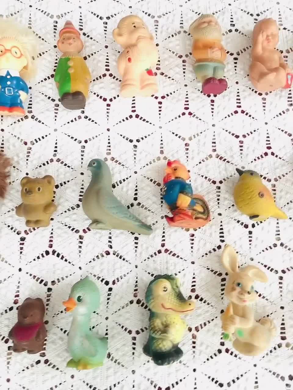 Vintage Cute Rubber Toys, Rubber, Children's Toys Squeakers, USSR
